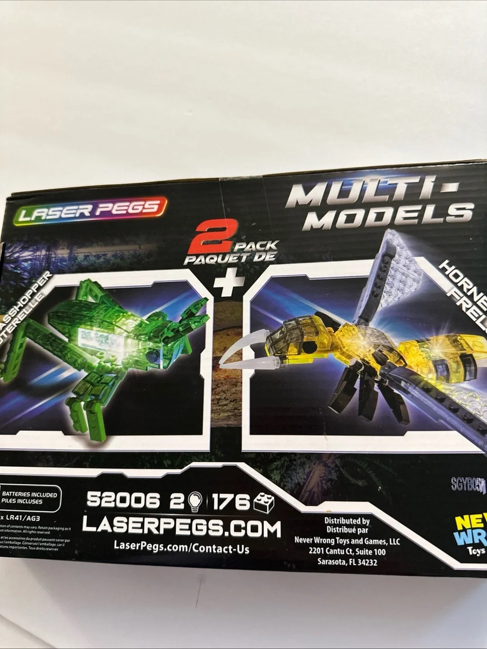 Multi-Mode Light-Up Building Grasshopper Toy - Green